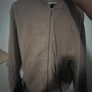Brown PACSUN Zip-Up Hoodie
